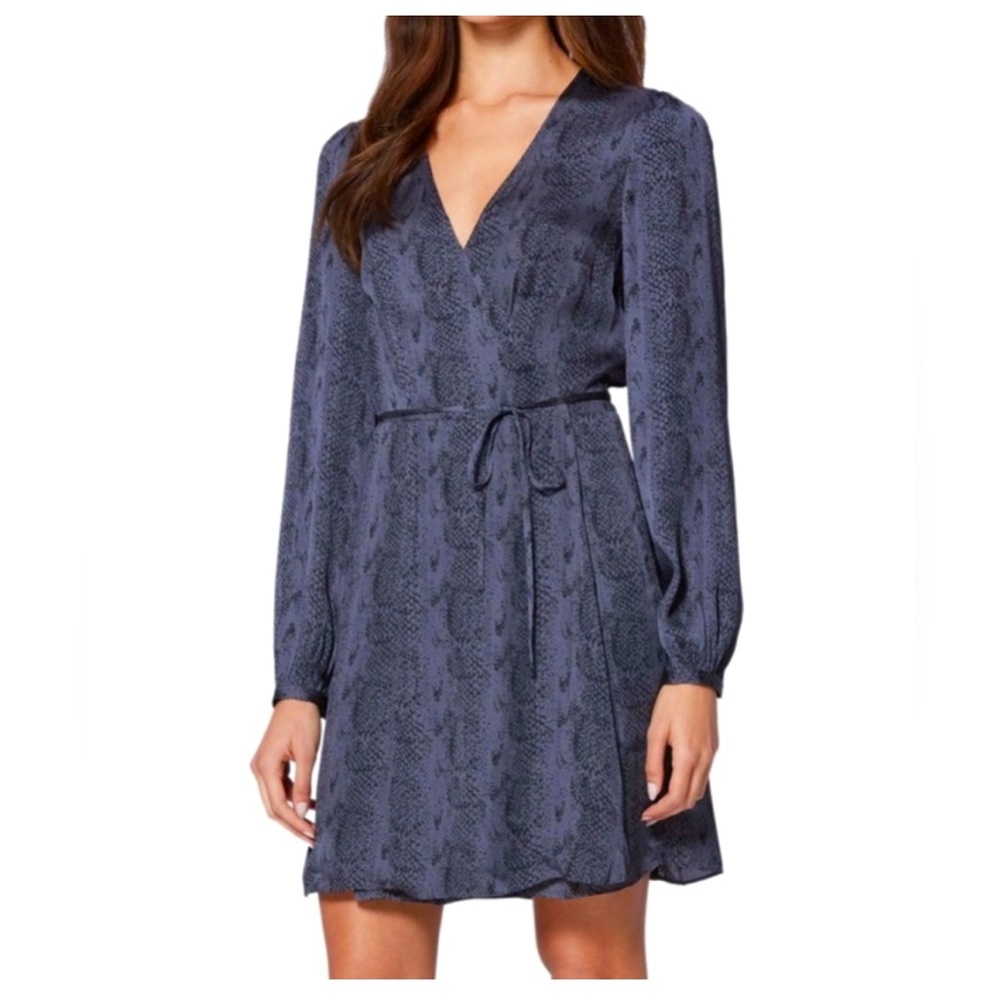 Snakeskin print wrap dress